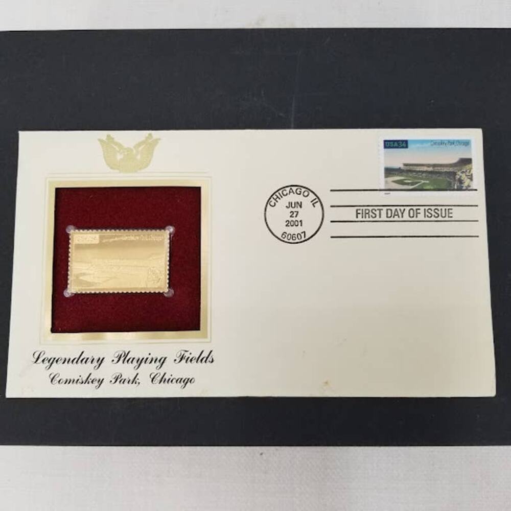 Comiskey Park Vintage Chicago Illinois Stamp First Day of Issue 2001 June 27